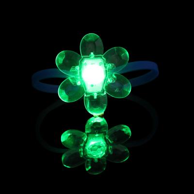 China Crystal Flower LED Silicone Bracelet For Concert,Carnivals, Sporting Events, Party , Night Club for sale