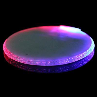 China Weight Activated Round LED Acrylic Coaster For  Table Centerpieces, Weddings, Birthdays, KTV ,Night Club for sale