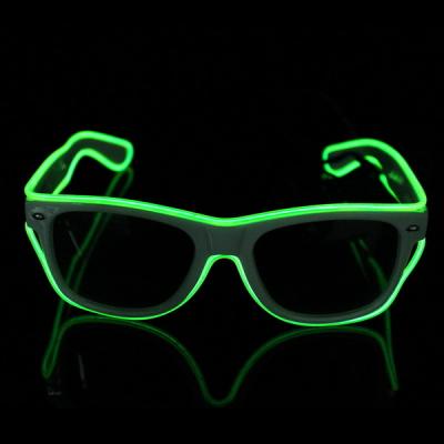 China Multi-Color Full Frame EL Wire Sunglasses Light Up Glow Sunglasses For Concerts, Party, Night Clubs for sale