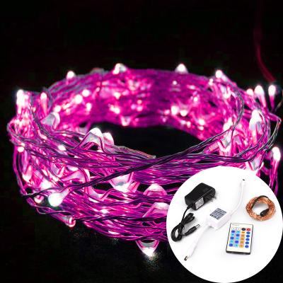 China 24 Key IR Remote Controlled DC Powered 10m LED String Lights For Christmas, Party, Festival Decoraction for sale