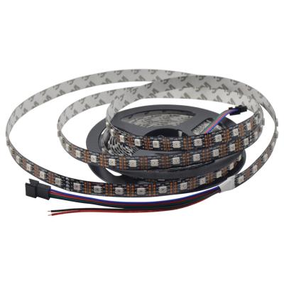 China 3.2Ft/1m DC 5V IP30 Non-Waterproof Addressable 60pcs/M APA102 SMD5050 LED Full Color Flexible LED Strip Light for sale