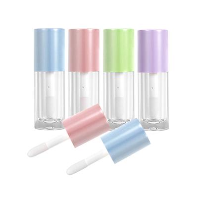 China Corrosion Resistant Luxury Plastic Wand Tubes Lip Gloss Tube Customized Cute Transparent Lip Gloss Containers Black Yellow Blue White Rose Gold Tubes for sale