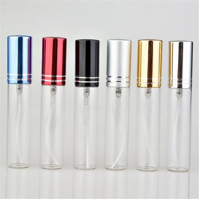 China High Qiality Factory Perfume Spray Bottles Atomizer Sprayer Packaging Mini Thin Glass Perfume Glass Bottle With Colored Aluminum Cap for sale