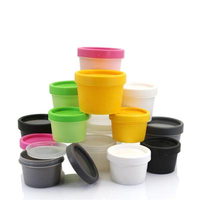 China Supplier China Cosmetic / Food Packaging Factory Colorful Round Cheap Clear Cosmetic Storage Containers Empty Jars 5Ml 10Ml Cream Plastic Jar With Lids for sale