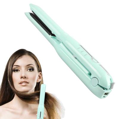 China Mini Wireless Hair Straightener And Flat Iron Usb Portable Mini Travel Straightener Private Label Cordless Flat Curler for sale