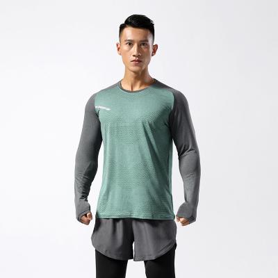 China 2022 Breathable Custom Exercises Men's Gym Fitness Outdoor Sportswear Men's Long Sleeve Breathable T-Shirt for sale