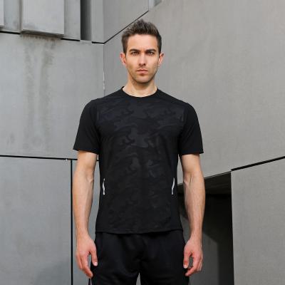 China Fittnes Gym Shirts Mens Running Anti-wrinkle Camouflage Casual Shirts Mask Boys Gym Custom Printing T-Shirts for sale