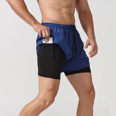 China Anti-Wrinkle Zipper Double-Ended Quick Dry Fitness Sports Running Basketball Training Pants Gym Shorts Men for sale