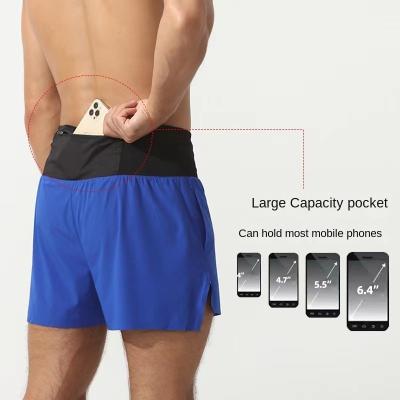 China Anti-wrinkle design 4 way stretch hot sports new shorts heat press hem mens high waist rubber folding racing shorts fast drying mens shorts for sale