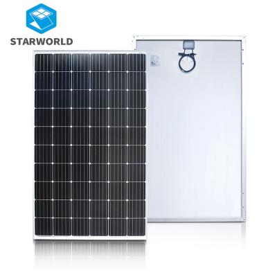 China Starworld 300W monocrystalline silicon monocrystalline solar panels with china price for sale