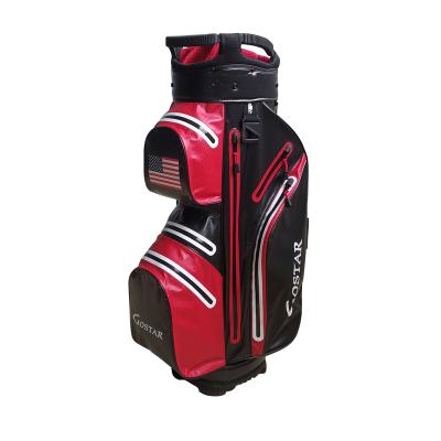 China Full Foldable Waterproof Golf Cart Bags 14 Dividers for sale