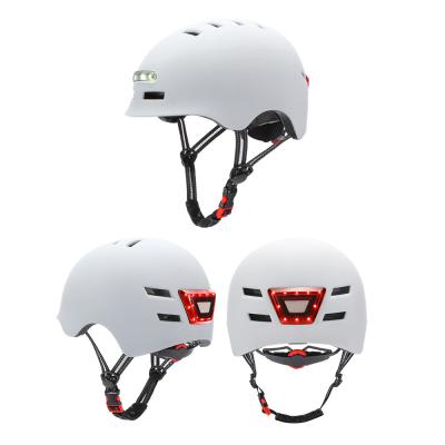 China Strong OEM Customize Cool New Arrival Shapes LED Lights Helmet Bicycle Scooter E-Bike Riding LED Helmet for sale