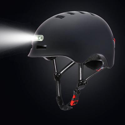 China 2020 New Fashion Smart Strong Design In-mold Adult Bike Helmet With LED Light Scooter Helmet for sale