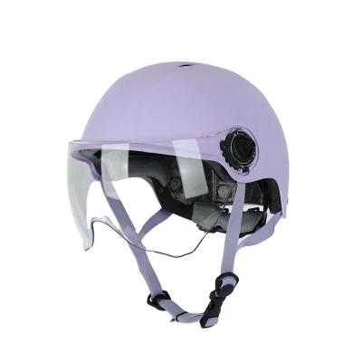 China 2021 ABS Strong High Strength Safety E-Bike Bicycle Helmet Electric Scooter Helmet With Removable Sun Visor for sale