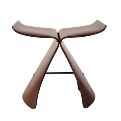 China Modern Famous Designer Butterfly Walnut Cool Modern Hot Selling Stools Solid Wood Nordic Leisure Style Living Room Home Furniture for sale