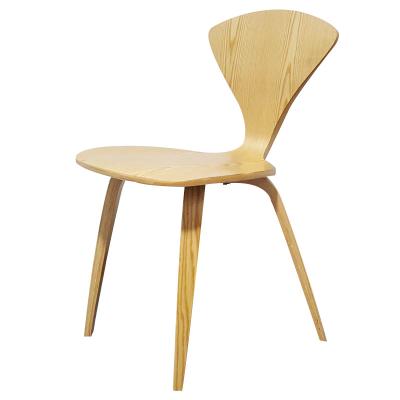 China Modern Walnut Color Paint Wood Industrial Wood Chair Modern Nordic Indoor Reception Event Relax Leisure Styling Dining Chairs for sale