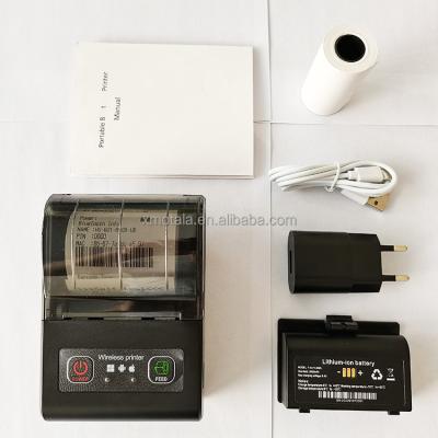 China Black Portable Mini Thermal Printer 2 Inch Printing Width Wireless Printing Computer And Via Phone for sale