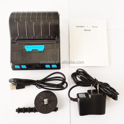 China Black 3 Inch Portable Wireless Barcode Receipt Thermal Printer With USB And Wireless BT Interface for sale