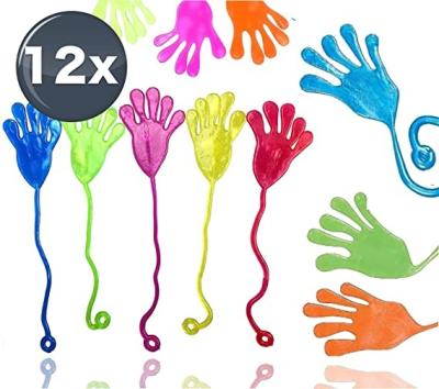 China Gift Birthday Toy Customize TPR Hand Toys 12x Soft Children Funny Educational Palm Tights Colorful Boys Girls Kids for sale