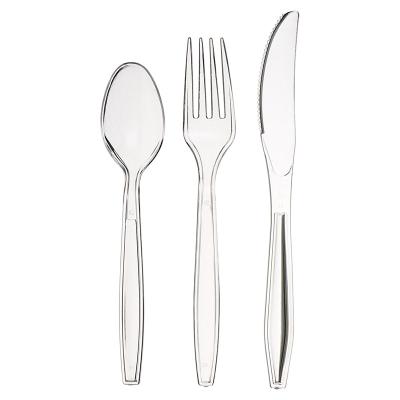 China Good Quality Viable Wholesale Customized Table Utensil Clear Plastic 360 Piece Cutlery Set for sale