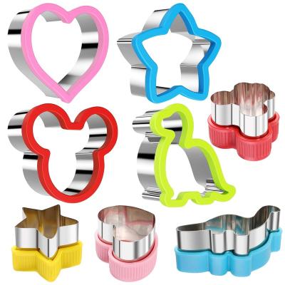 China Sustainable Stainless Steel Sandwiches Cutter Set Vegetable Cutter For Kids Vegetable Fruit Cutter Shape Set for sale