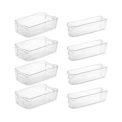 China Quality Multifunctional Top Selling Guaranteed Set of 8 Drawer Fridge Organizer Reusable Bins for sale