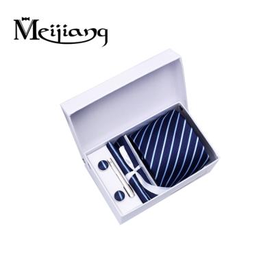 China Wholesale Wonderful Jacquard Cufflink Gift Box Mens Silk Tie Luxury Set for sale