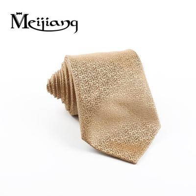 China Latest Jacquard Design Gold Hand Made Silk Ties For Mens Italian for sale