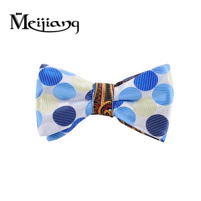 China Wholesale Custom Woven Stylish Striped OEM Neck Self Tie Pre-Tied Bow Ties For Men for sale