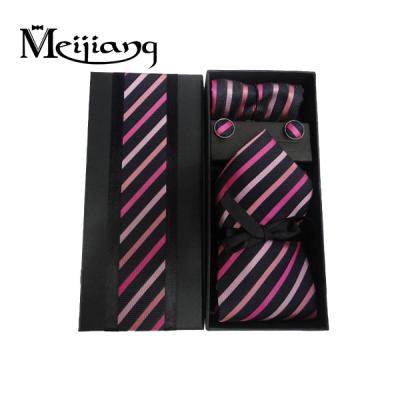 China Custom 100% Handkerchief Fancy Price Good Price Polyester Cufflink Link Best Selling Gift Set MJ-G1 for sale