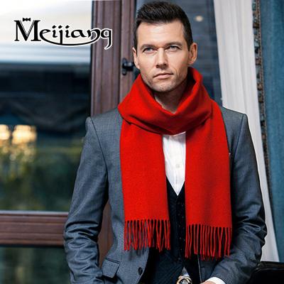 China Wholesale ENGLAND festival luxury men's long red simple dyed pashmina shawl cashmere italian scarf for sale