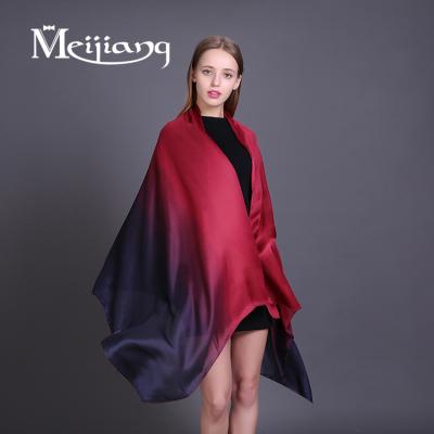 China Factory direct comfortable elegant luxury long women silk scarf shawl for sale