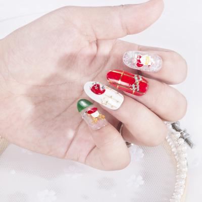 China Beauty Manicure Tools 10 Designs/Box Christmas Tree Snowman Christmas Tree Snowman Nail Art Decorations Alloy Metal DIY 3D Rhinestone Accessories Jewelry Tools/Tools for sale