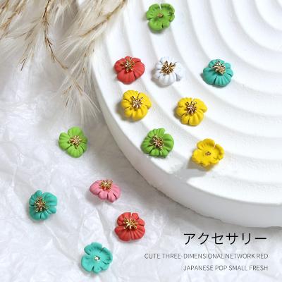 China DIY Design Resin Nail Cute Nail Art Flower Decorations Macaron Color Sun Flower Jewelry Accessories for sale