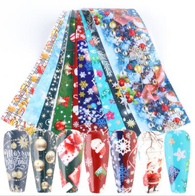 China Nail Foils Christmas Snowflake Nail Foils Starry Nail Salon Manicure Transfer Sticker Nail Decorations Accessories for sale