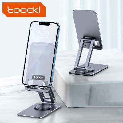 China Toocki Adjustable Universal 360 Degree Rotation Mobile Phone Holder Desk Mount Foldable Mobile Phone Holder Laptop Stand for sale