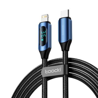 China LED Digital Display For Toocki 2M Customized Wall Charger USB-c 1M Output Power To Lightning Cable 36W USB Palladium Cable USB-c Lightning Cable For Android iphone 14 for sale