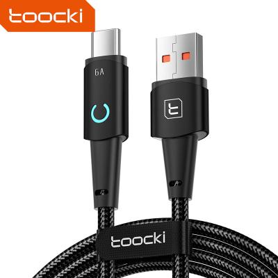 China Output Power Toocki OEM ODM LED Indicator Customized Fast Charger 66W Type Fast Charging Cable Charging Mobile Accessories for sale