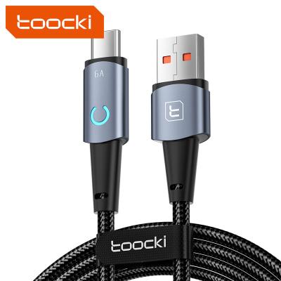 China 66w output power Toocki usb 3.0 data cables type LED indicator 6a c cable fast charging cable for huawei xiaomi for sale