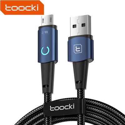 China Toocki Output Power LED Indicator Customized Micro Data Cable Best Price Logo USB Data Cable Colorful Micro Usb Cable Micro Data Cable for sale