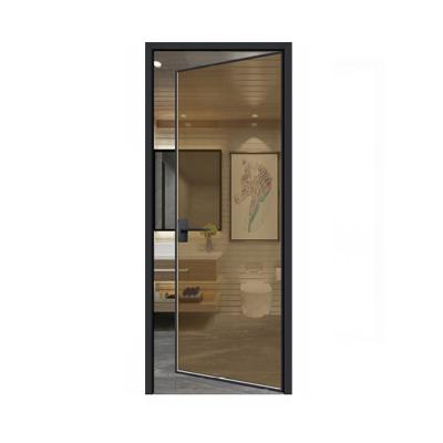 China JIUYIXING High Quality Waterproof Simple Design Waterproof Narrow Frame Tempered Glass Aluminum Bathroom Door for sale