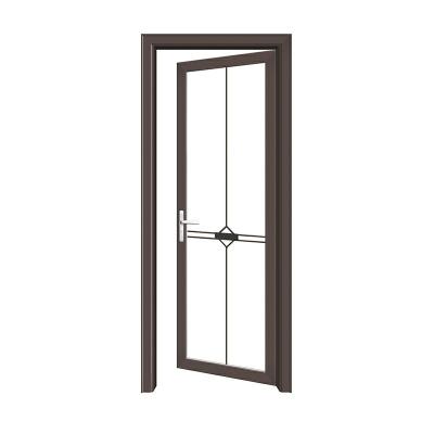 China JIUYIXING Waterproof Customized Modern Style Thin Frame Waterproof Tempered Aluminum Double Glass Door For Bathroom for sale