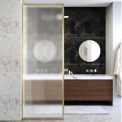 China JIUYIXING Waterproof Popular Design Tempered Glass Shower Partition High Quality Interior Waterproof Shower Screen for sale