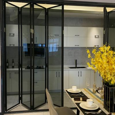 China JIUYIXING Design High Quality Narrow Folding Frame Waterproof Popular Customized Aluminum Glass Door Interior for sale