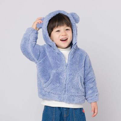 China Viable Boys Girls Marc&janie Autumn Little Ears Double-Sided Hooded Fleece Jacket 221209 for sale