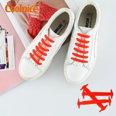 China Custom Copy Waterproof Waterproof Elastic No Need Shoe Laces No Tie Lace Silicone Tie for sale