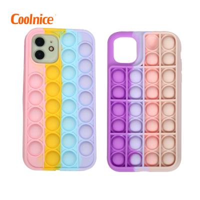 China Case Design 2021 New Phone Protector Cover Brave Man Silicone Case Rainbow Push Bubble Phone Protectors for sale