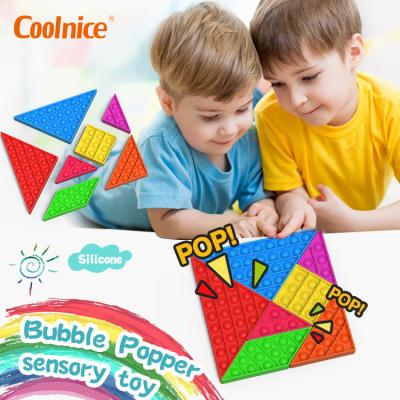 China Busy Person Sensory Toy Silicone Stress Reliever Educational Bubble Toy Puzzle Game Push Toy for Family for sale