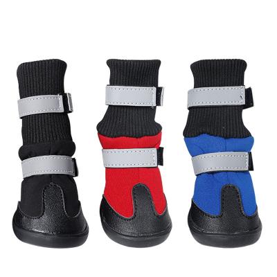 China Autumn and winter viable dog snow boots, waterproof non-slip wear-resistant warm dog snow boots for sale