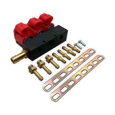 China Lpg Conversion Kit 3 CYL Fuel Gas Injector Rail For Gasoline Standard Size for sale